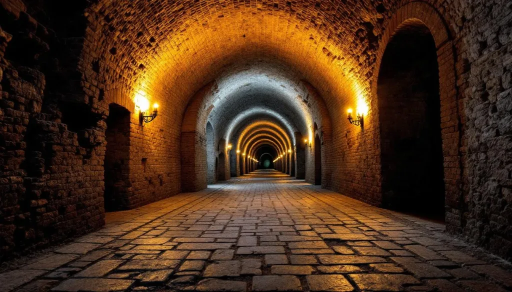 ein historiker entdeckt die geheimen tunnel unter schloss sforza und enthüllt deren faszinierende geschichte und verborgene geheimnisse.