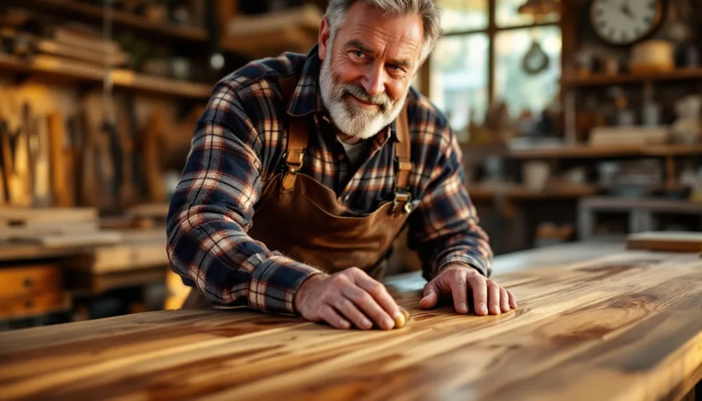 ein erfahrener schreiner zeigt, wie man mit dem einfachen walnuss-trick kratzer schnell und effektiv entfernt – so lassen sich holzoberflächen in sekundenschnelle auffrischen.