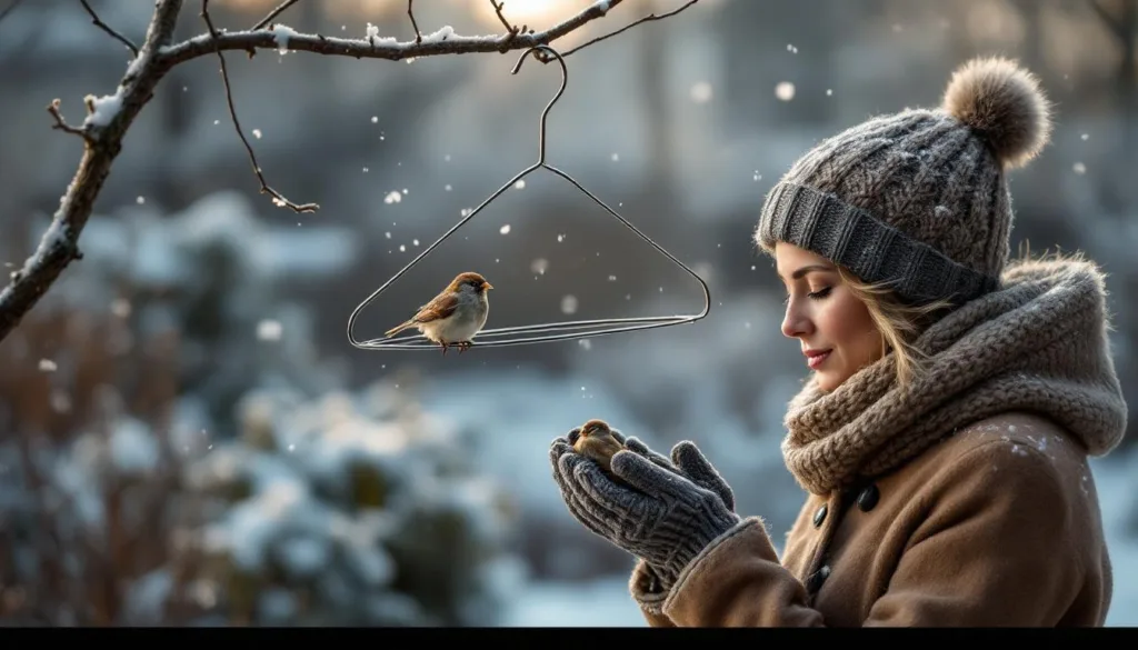 entdecken sie einen einfachen kleiderbügel-trick, der vögel im winter schützt – ganz ohne futter oder häuschen. so helfen sie kleinen vogelchen effektiv durch die kalte jahreszeit.